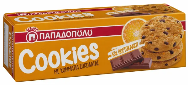 Μπισκότα Cookies με Κομμάτια Πορτοκαλιού & Σοκολάτας...