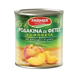 Farmer Κομπόστα Ροδάκινο Φέτες σε Σιρόπι 1,8Kg