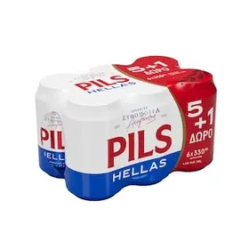 PILS μπίρα 12x330ml (10+2 τεμάχια ΔΩΡΟ)