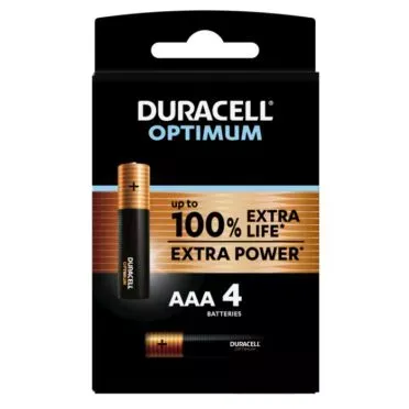 DURACELL OPTIMUM ΑΛΚΑΛΙΚΕΣ ΜΠΑΤΑΡΙΕΣ ΑΑΑ (4 ΤΕΜΑΧΙΑ)