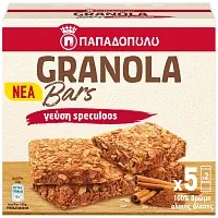 Παπαδόπούλου Granola Bars Speculoos 42gr 5τεμ
