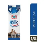 ΔΕΛΤΑ μμμMILK Οικογενειακό Γάλα Υψηλής Παστερίωσης Πλήρες 3,5% 1,5lt