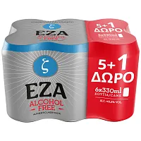 Εζα Alcohol Free Μπύρα Κουτί 330ml 5+1 Δώρο