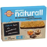 Βιολάντα Μπάρες Αμυγαλοβούτυρο & Μαύρη Σοκολάτα 4τεμ 35gr