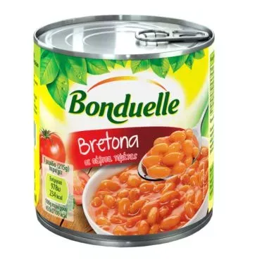 BONDUELLE  ΛΕΥΚΑ ΦΑΣΟΛΙΑ  ΣΕ ΣΑΛΤΣΑ ΝΤΟΜΑΤΑΣ 430g