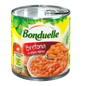 BONDUELLE  ΛΕΥΚΑ ΦΑΣΟΛΙΑ  ΣΕ ΣΑΛΤΣΑ ΝΤΟΜΑΤΑΣ 430g