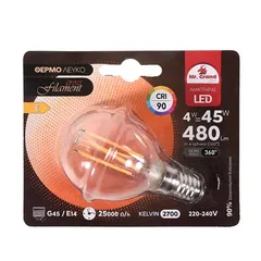 MrGrand Λάμπα Led Σφαιρική Filament 4W