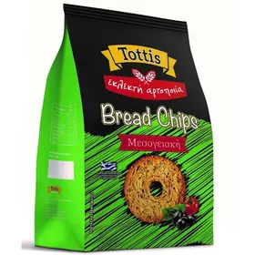BREAD CHIPS σκόρδο ή θαλασσινό αλάτι ή τομάτα & ελιά