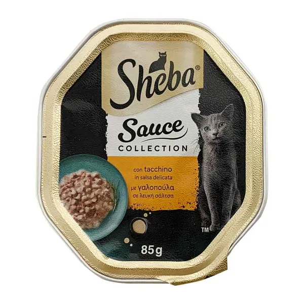 Sheba Γατοτροφή Γαλοπούλα Σε Λευκή Σάλτσα 85γρ.