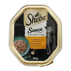 Sheba Γατοτροφή Γαλοπούλα Σε Λευκή Σάλτσα 85γρ.