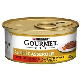GOURMET GOLD DOUBLE PLEASURE CASSEROLE ΜΕ ΒΟΔΙΝΟ & ΚΟΤΟΠΟΥΛΟ ΣΕ ΣΑΛΤΣΑ ΝΤΟΜΑΤΑΣ 85g