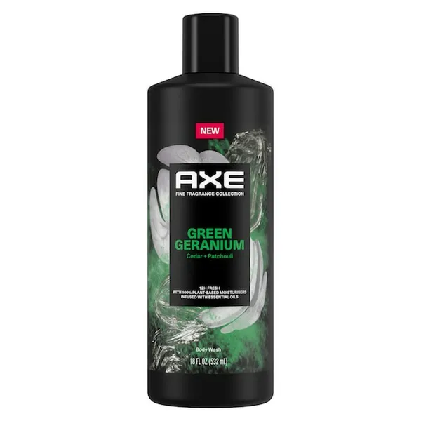 AXE (green label, likely a bodywash, based on context)