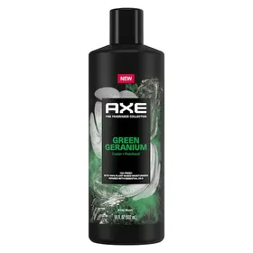 AXE (green label, likely a bodywash, based on context)