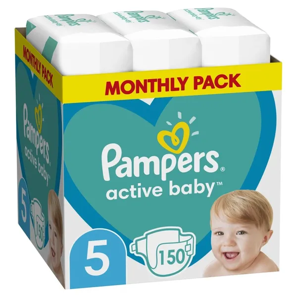 Πάνες Μωρού Active Baby No5 Αποκλειστικά Online 150 τεμ