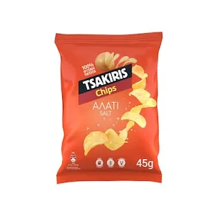 ΤΣΑΚΙΡΗΣ Τσίπς Αλάτι 45g