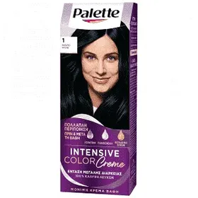 Palette Κρέμα Βαφή Μαλλιών N1 Μαύρο Μπλε