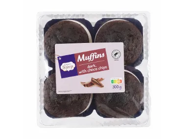 Γλύκισμα muffins ποικιλία Κάθε συσκ. 300g (4 τεμ.)