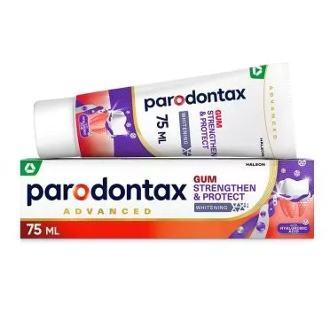 Parodontax Gum Strengthen & Protect Whitening, Οδοντόκρεμα καθημερινής χρήσης με Υαλουρονικό Οξύ, 75ml