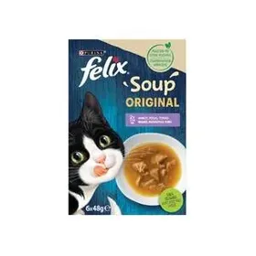 FELIX Soups Βοδ,-Κοτ.-Τόνο Ζωοτροφή Για Γάτες 6*48γρ.