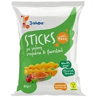 3ΑΛΦΑ Sticks Ντομάτα & Βασιλικό 85γρ
