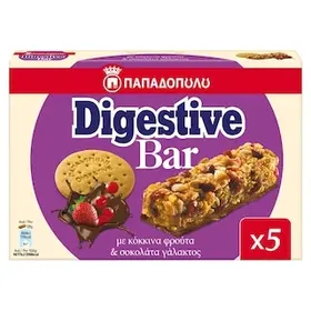 ΠΑΠΑΔΟΠΟΥΛΟΥ Μπάρες Δημητριακών Digestive Κόκκινα Φρούτ
