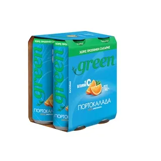 GREEN Πορτοκαλάδα Στέβια Χωρίς Ανθρακικό 4x330ml