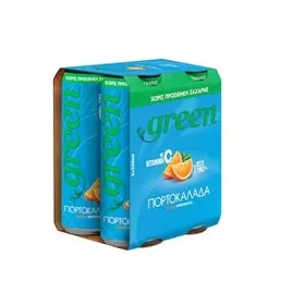 GREEN Πορτοκαλάδα Στέβια Χωρίς Ανθρακικό 4x330ml