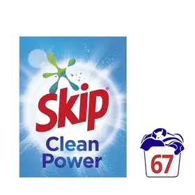SKIP Απορρυπαντικό Πλυντηρίου Ρούχων Σκόνη Clean Power 67 πλύσεις