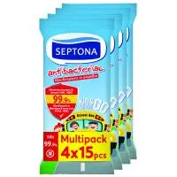 Υγρά Μαντηλάκια Χεριών Παιδικά Kids on the Go Septona 4x15τεμ.