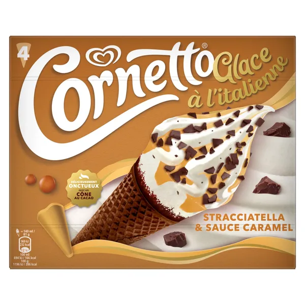 CORNETTO Παγωτό Soft Stracciatella 4x81g