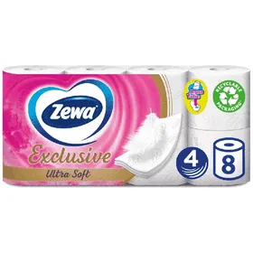 ZEWA exclusive ultra soft χαρτί υγείας 4 φύλλων 8άρι 0,888kg