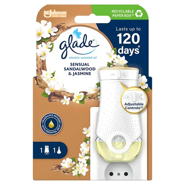 Glade Αρωματικό Χώρου Ηλεκτρική Συσκευή Σανδαλόξυλο & Γιασεμί 20ml.