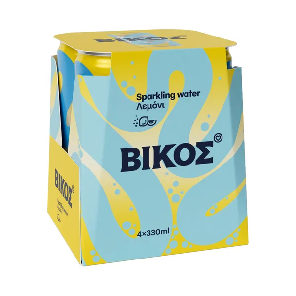 Ανθρακούχο νερό με λεμόνι ΒΙΚΟΣ 4x330ml