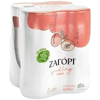 Ζαγόρι Ανθρακούχο Νερό Ροδάκινο 4x330ml