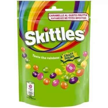 ΚΑΡΑΜΕΛΕΣ SKITTLES ΜΕ ΞΙΝΑ ΦΡΟΥΤΑ ΣΑΚΟΥΛΑΚΙ 136G