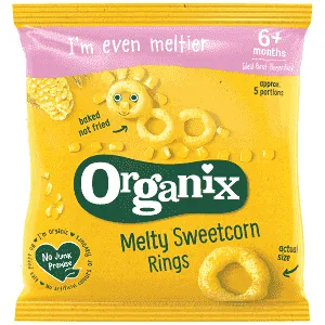 Organix Σνακ Δακτυλίδια Καλαμποκιού Bio 20gr