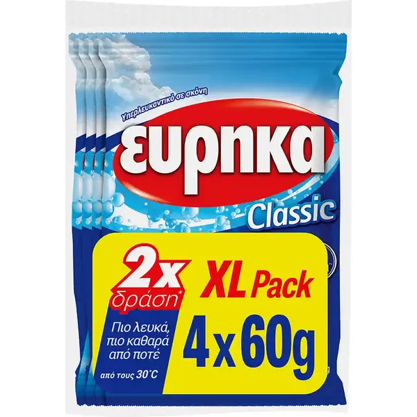 Εύρηκα Λευκαντικό Classic XL Pack 4x60γρ.
