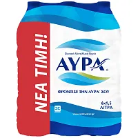 Αύρα Φυσικό Μεταλλικό Νερό 5+1 Δώρο 1,5lt...