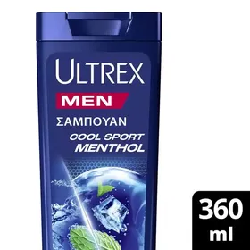 Ultrex Men Σαμπουάν Menthol Για Όλους τους τύπους Μαλλιών 360ml