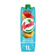 AMITA Φρουτοποτό Πορτοκάλι Βερίκοκο Μήλο 1lt
