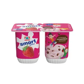 ΔΕΛΤΑ Smart Φράουλα Επιδόρπιο Γιαουρτιού 3x140γρ.