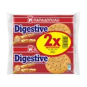 ΠΑΠΑΔΟΠΟΥΛΟΥ Digestive Μπισκότα Ολικής Άλεσης Vegan 2x250g