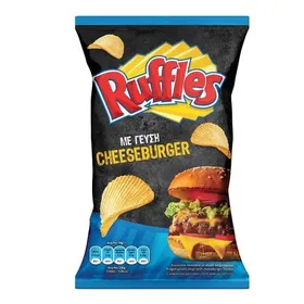 chips ρίγανη 140γρ. ή BBQ ή cheeseburger 120γρ.