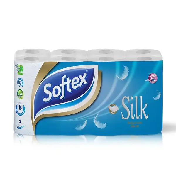 Softex Χαρτί Υγείας Silk 3Φύλλων 16τεμ. 1520γρ.