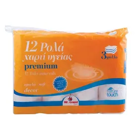 MrGrand Χαρτί Υγείας 3Φύλλων 1080γρ. 12τεμ.