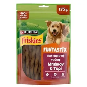 FRISKIES Snack Σκύλωv Funtastix Μπέικον και Τυρί 175g