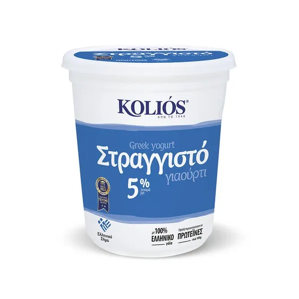 Γιαούρτι στραγγιστό KOLIOS 5%λιπ. 850γρ.