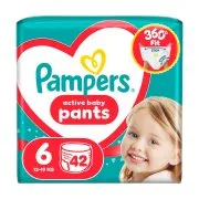 PAMPERS Active Baby Pants Πάνες Βρακάκι Νο6 13-19kg 42τεμ