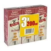 Adoro Per Pasta Κρέμα Γάλακτος 3x200ml