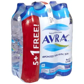 Αύρα Φυσικό Μεταλλικό Νερό 5+1 Δώρο 1,5lt...
